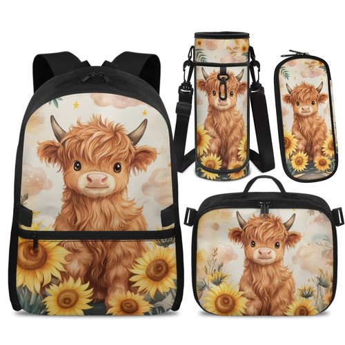 Cow print backpack - and, lunch