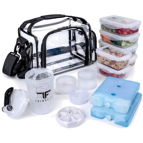 Transparent lunch bag with - lunch,