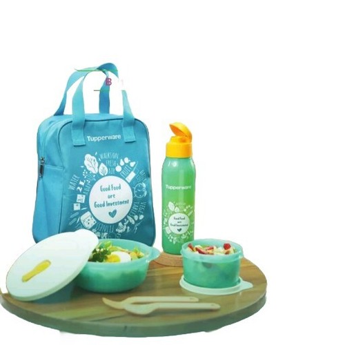 Tupperware green lunch with - lunch,